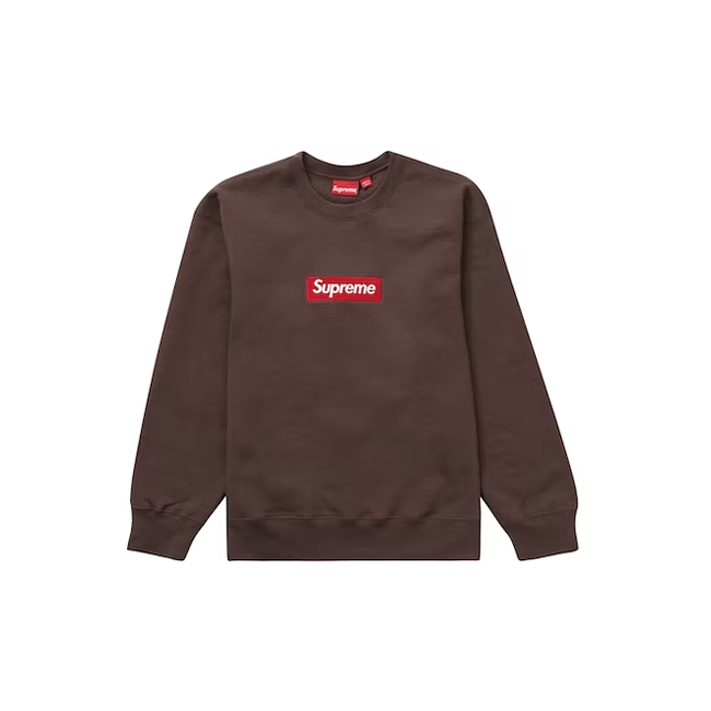 Supreme crewneck box logo fw22 brown | The Valley Store PH