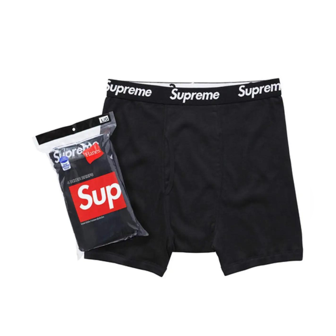 Supreme Hanes Boxer Briefs Black 4 Pack The Valley Store Ph