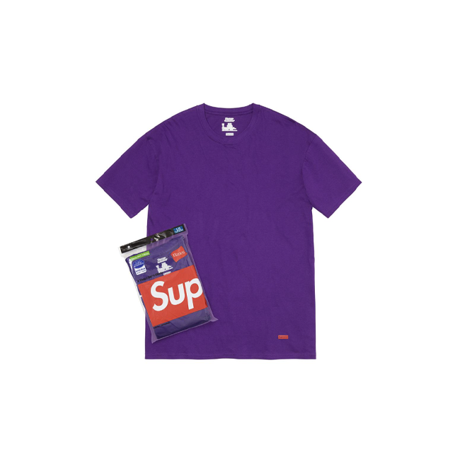 Supreme tee hanes tagless purple | The Valley Store PH