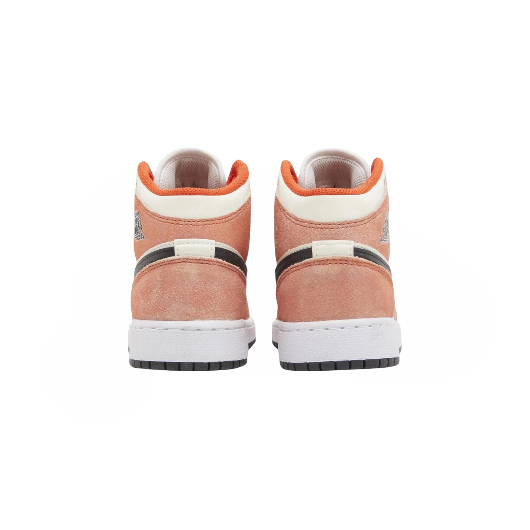 Jordan 1 mid orange suede front | The Valley Store PH