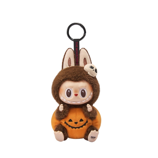 Pop Mart Labubu Happy Halloween Party Series-Sitting Pimkin Vinyl Plush Pendant