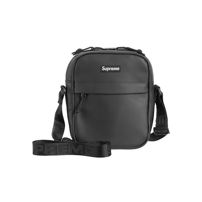 Supreme leather shoulder bag black fw23 | The Valley Store PH