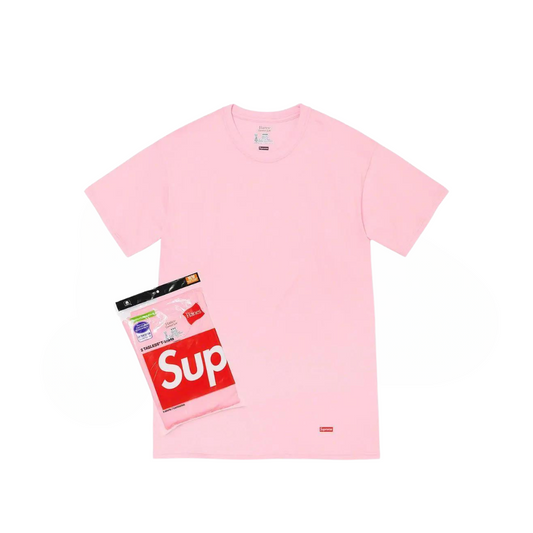 Supreme tee hanes tagless pink | The Valley Store PH
