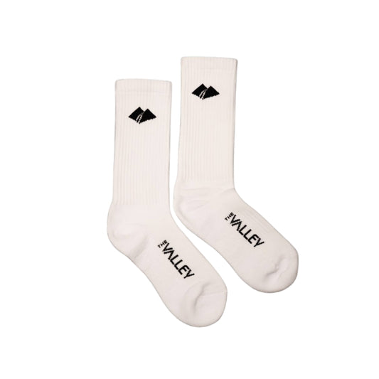 The Valley Socks White Logo